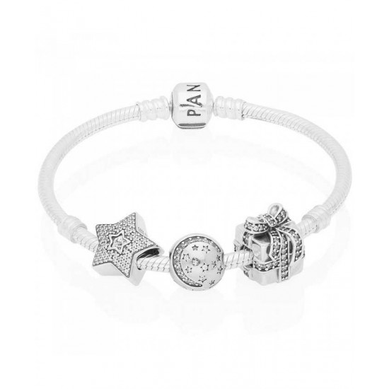 Pandora Bracelet A Sparkling Gift Complete PN 11761 Jewelry