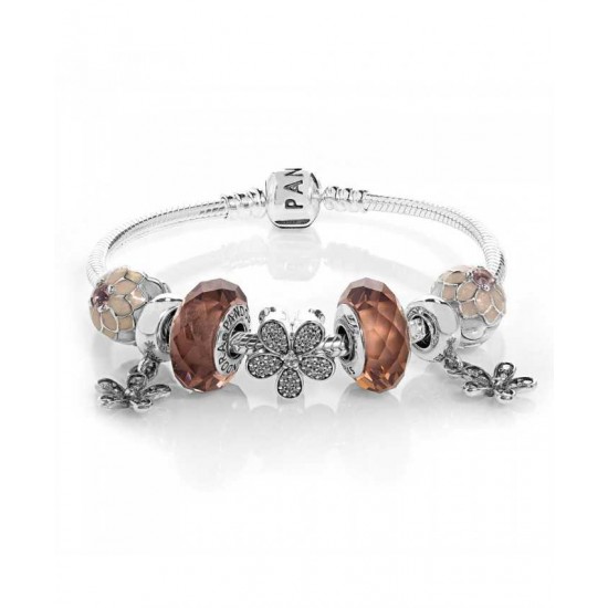 Pandora Bracelet Poetic Blooms Complete PN 11884 Jewelry