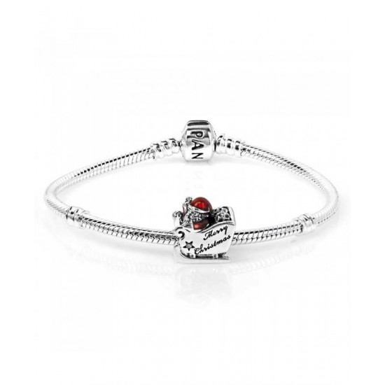 Pandora Bracelet Sleighing Santa Complete PN 11783 Jewelry