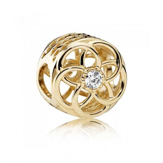 Pandora Charm 14ct Gold Loving Bloom PN 11700 Jewelry