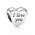 Pandora Charm Silver I Love You Hearts PN 11716 Jewelry