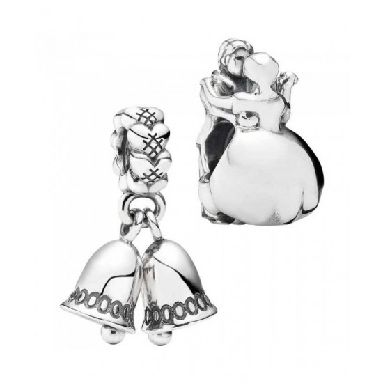 Pandora Charm Silver Wedding Bells PN 11853 Jewelry