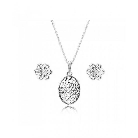 Pandora Jewellery Set Silver Daisy Lace PN 11863 Jewelry