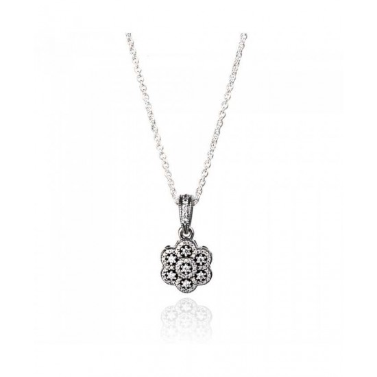 Pandora Necklace Ice Floral Complete PN 11782 Jewelry