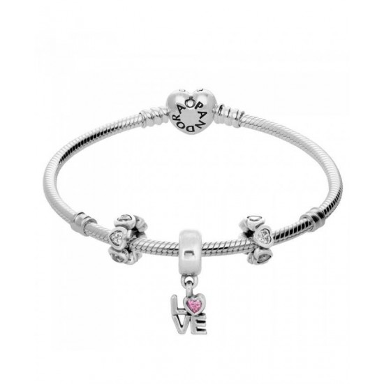Pandora Bracelet Sweet Love Complete PN 10262 Jewelry