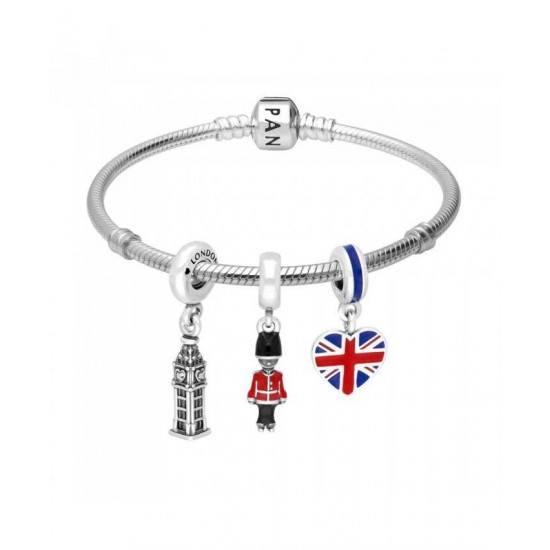 Pandora Bracelet Best Of British Complete PN 10271 Jewelry