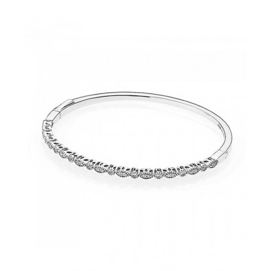 Pandora Bangle Silver Cubic Zirconia AlluRing PN 11403 Jewelry