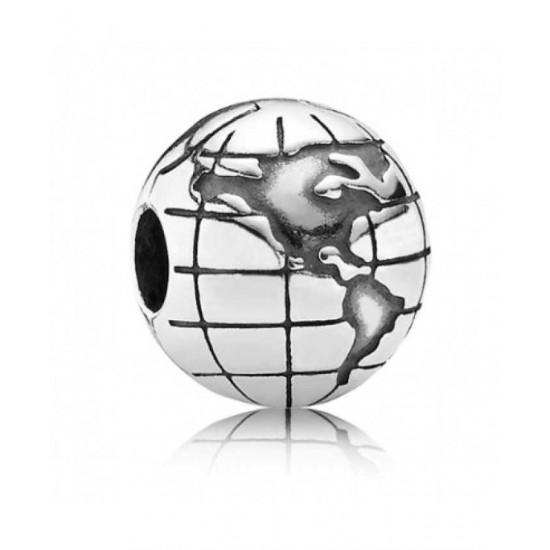 Pandora Clip Silver Globe PN 11406 Jewelry