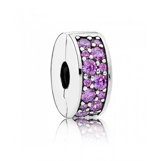 Pandora Clip Fancy Purple Shining Elegance PN 11445 Jewelry