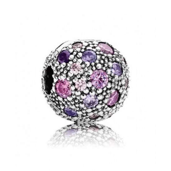 Pandora Clip Fancy Purple Cosmic Stars PN 11449 Jewelry