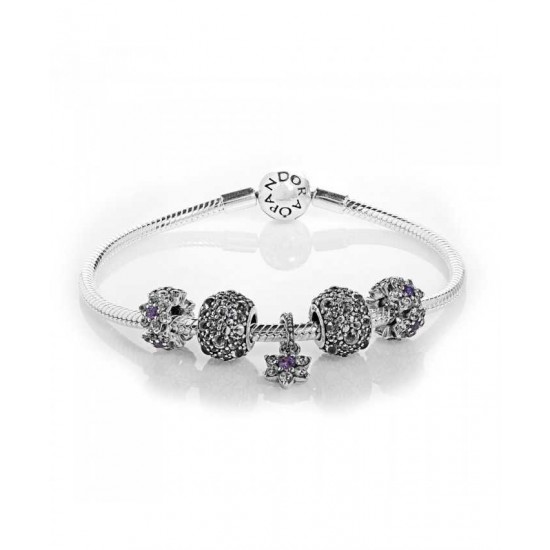 Pandora Bracelet Forget Me Not Complete PN 10285 Jewelry