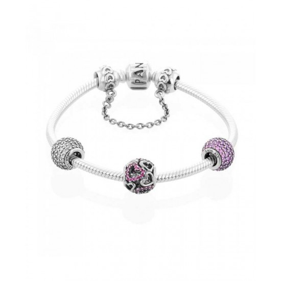Pandora Bracelet All My Heart Complete PN 10165 Jewelry
