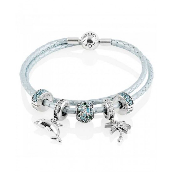 Pandora Bracelet Sparkling Palm Complete PN 10321 Jewelry
