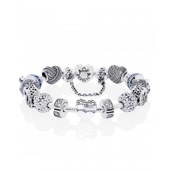 Pandora Bracelet Silver Our Special Day Complete PN 10330 Jewelry
