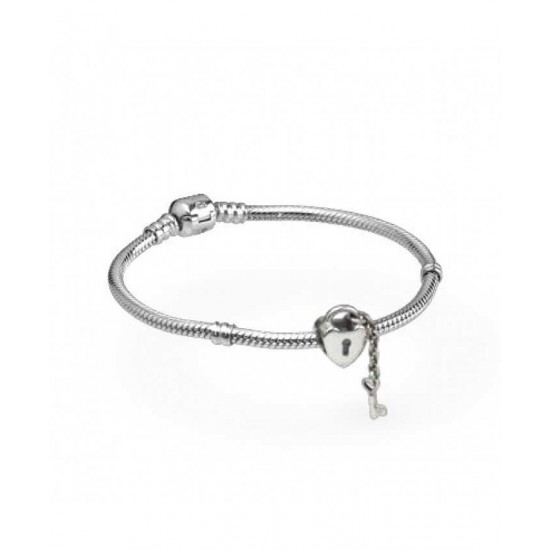 Pandora Bracelet Silver Secret Lover Complete PN 10341 Jewelry