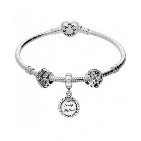 Pandora Bracelet Loving Mother Complete PN 10171 Jewelry