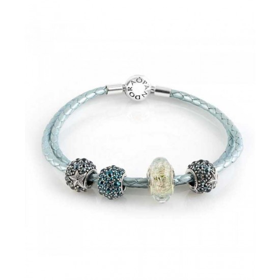 Pandora Bracelet Oceanic Starfish Complete PN 10354 Jewelry