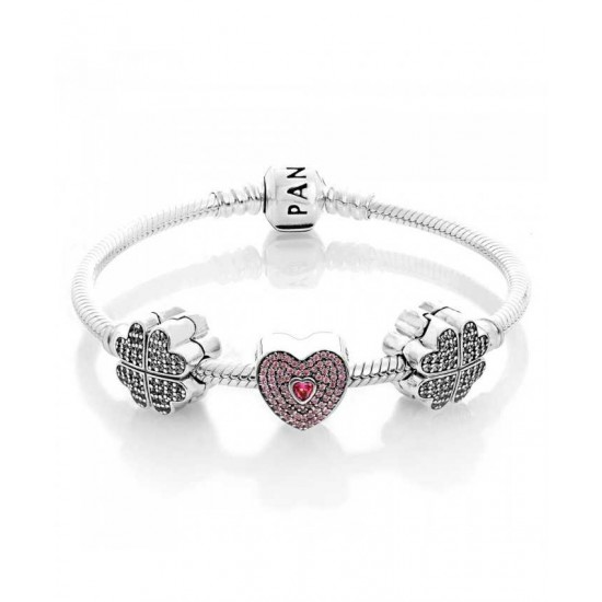 Pandora Bracelet Sweet Petals Of Love Complete PN 10374 Jewelry