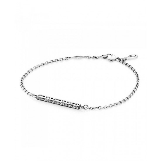Pandora Bracelet Silver Cubic Zirconia Openwork Hearts PN 10414 Jewelry