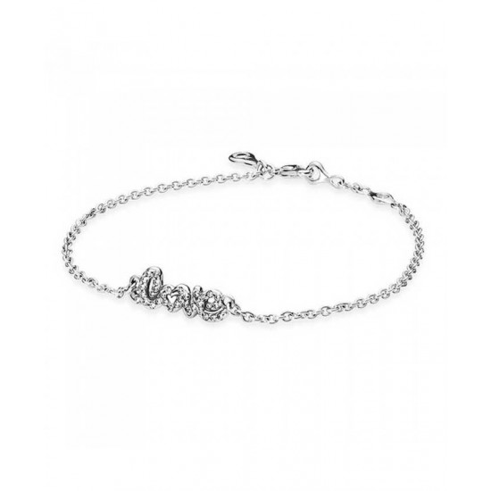 Pandora Bracelet Silver Cubic Zirconia Love PN 10423 Jewelry