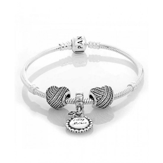 Pandora Bracelet Silver Love Lines Complete PN 10197 Jewelry