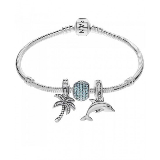 Pandora Bracelet Tropical Island Complete PN 10206 Jewelry