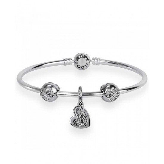 Pandora Bracelet Forever Friends Complete Bangle PN 10214 Jewelry