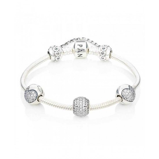 Pandora Bracelet Sparkling Complete PN 10227 Jewelry