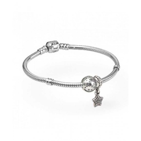 Pandora Bracelet Twinkling Night Sky Complete PN 10241 Jewelry