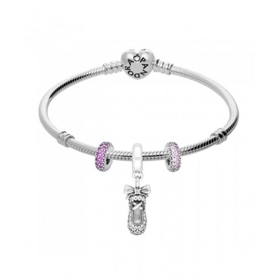Pandora Bracelet Twinkle Toes Complete PN 10243 Jewelry