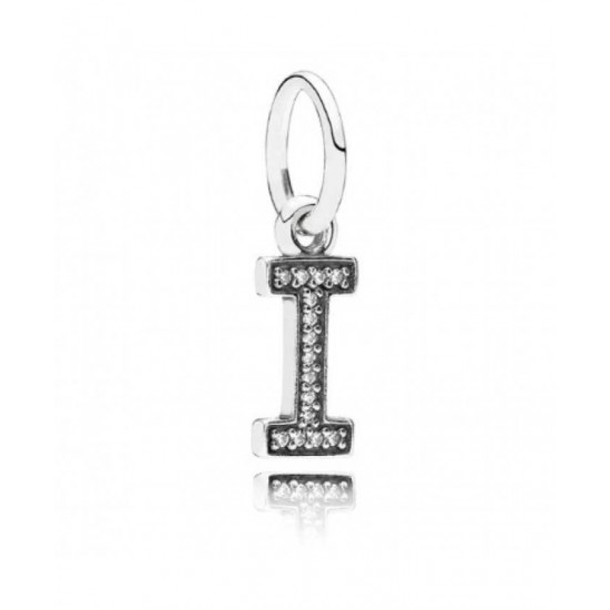 Pandora Charm Sparkling Alphabet I Pendant PN 10443 Jewelry