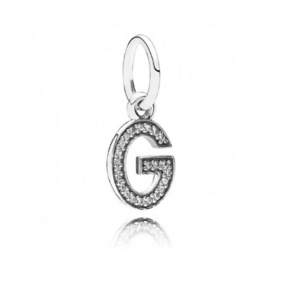 Pandora Charm Sparkling Alphabet G Pendant PN 10474 Jewelry