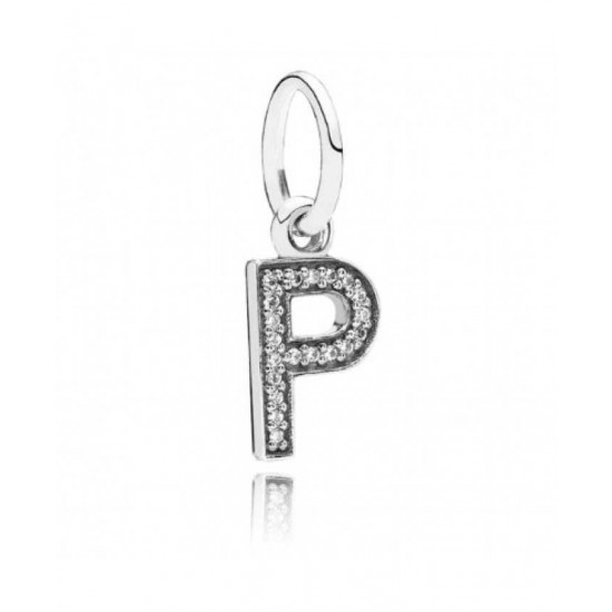 Pandora Charm Sparkling Alphabet P Pendant PN 10480 Jewelry
