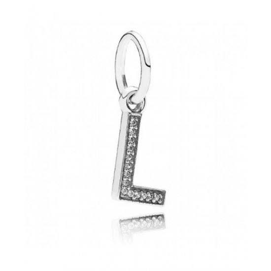 Pandora Charm Sparkling Alphabet L Pendant PN 10481 Jewelry