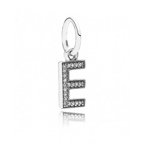 Pandora Charm Sparkling Alphabet E Pendant PN 10483 Jewelry