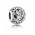 Pandora Charm Silver Cubic Zirconia Vintage P Swirl PN 10488 Jewelry