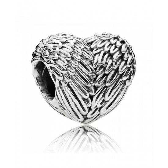 Pandora Charm Silver Angel Wing Heart PN 10493 Jewelry