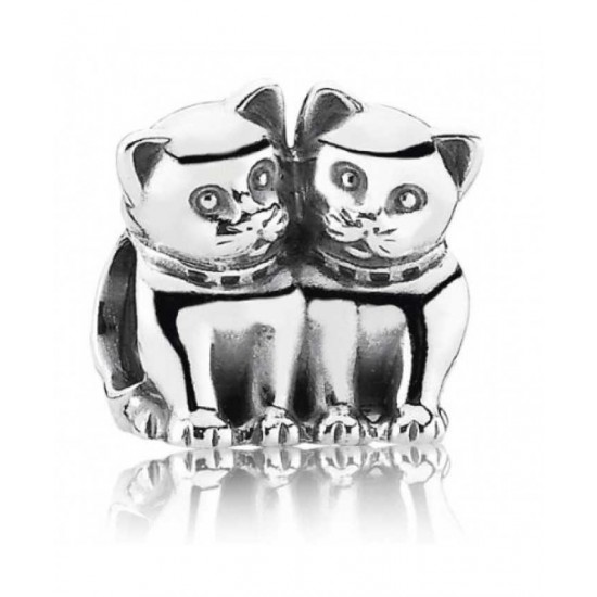 Pandora Charm Silver Cats PN 10504 Jewelry
