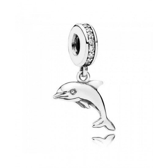 Pandora Charm Silver Cubic Zirconia Dropper PN 10513 Jewelry