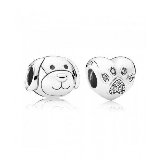 Pandora Charm Silver I Love My Dog PN 10521 Jewelry