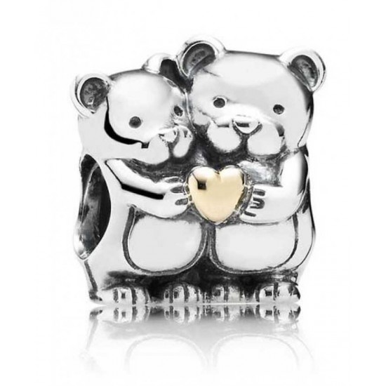 Pandora Charm Silver 14ct Gold Teddys Heart PN 10523 Jewelry
