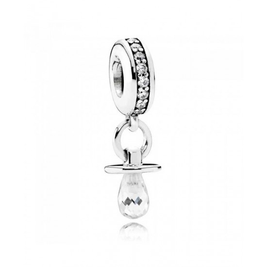 Pandora Charm Silver Cubic Zirconia Dummy Pendant PN 10535 Jewelry