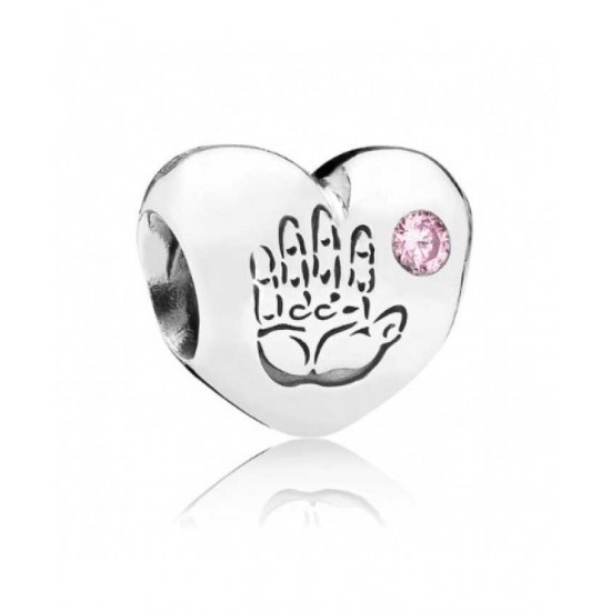Pandora Charm Silver Pink Cubic Zironia Baby Girl PN 10540 Jewelry