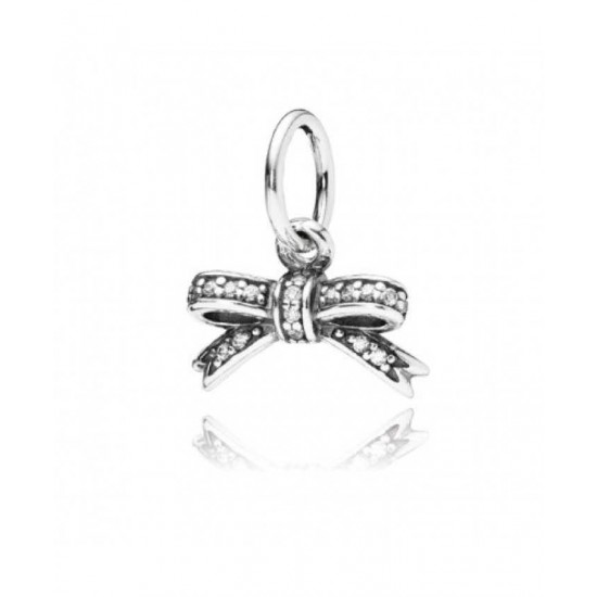 Pandora Charm Silver Delicate Bow Pendant PN 10546 Jewelry