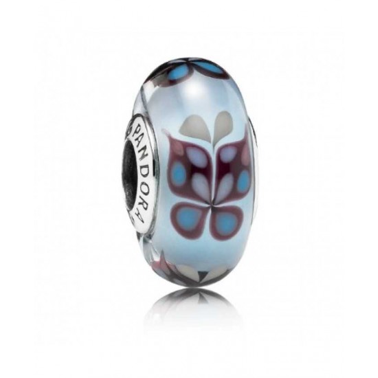 Pandora Charm Blue Butterfly Kisses Murano PN 10550 Jewelry