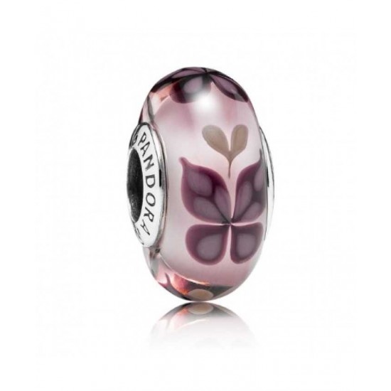 Pandora Charm Pink Butterfly Kisses Murano PN 10554 Jewelry