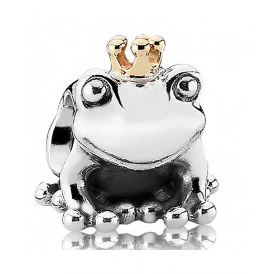 Pandora Charm Silver 14ct Frog Prince PN 10615 Jewelry