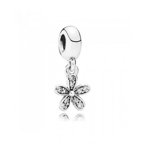Pandora Charm Silver Dasiy Cubic Zirconia Dropper PN 10690 Jewelry