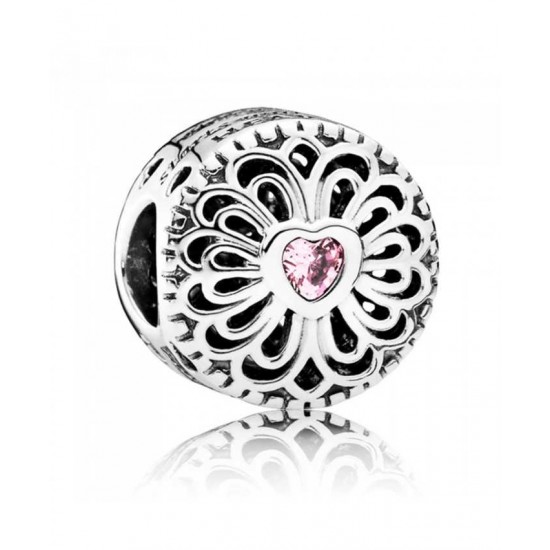 Pandora Charm Silver Cubic Zirconia Love Friendship PN 10698 Jewelry