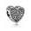 Pandora Charm Silver Heart Maze PN 10720 Jewelry
